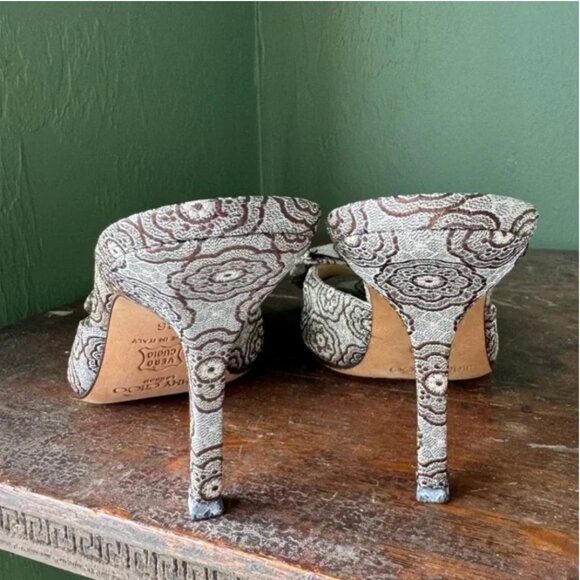 Jimmy Choo Kerala Brocade Heels - Picture 3 of 5